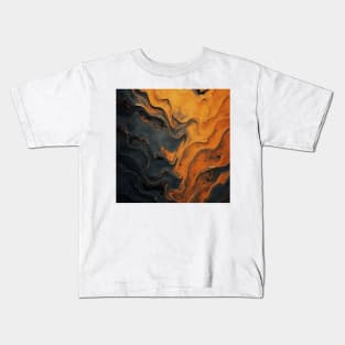 Stylized Liquid Stone Surface Kids T-Shirt